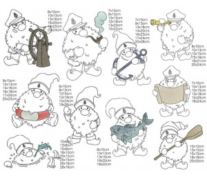 Stickdatei - Seebär Gnom 4